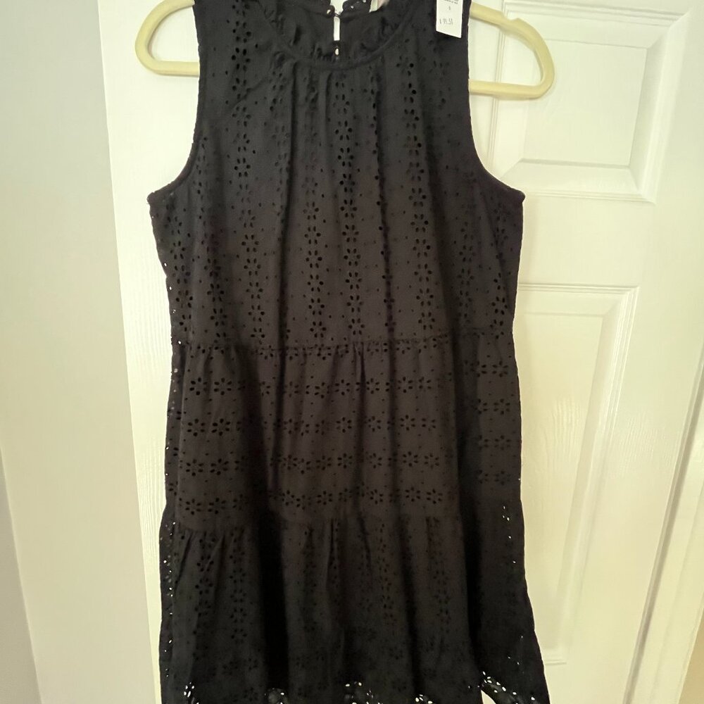 Loft Ruffle High Neck Tiered Dress